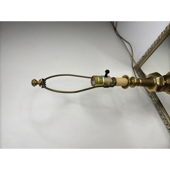 Vintage Berman Solid Brass Footed Table Lamp 19" - Picture 5 of 7